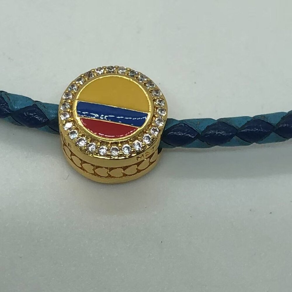 ✨✨Pandora Colombia Flag Bead Charm Travel Charm |S925 Sterling Silver
